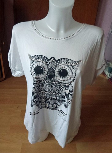 Eule shirt weiß - eule,