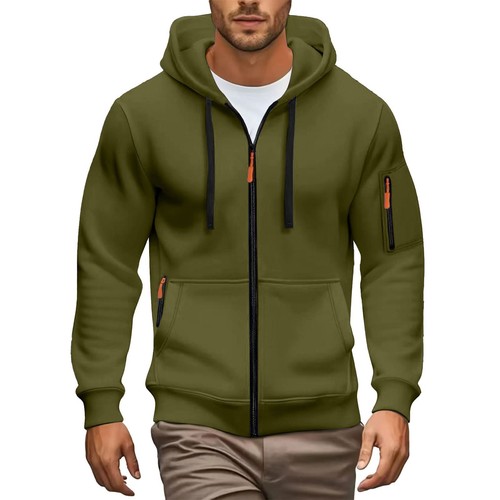 Herren langarm sweatshirt - herren, zip