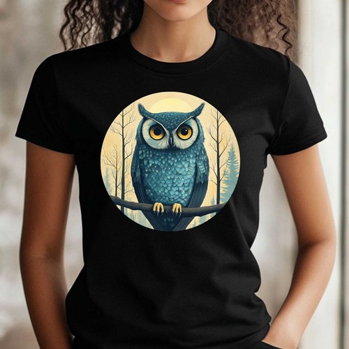 Shirt frauen waldeule motiv - frauen,