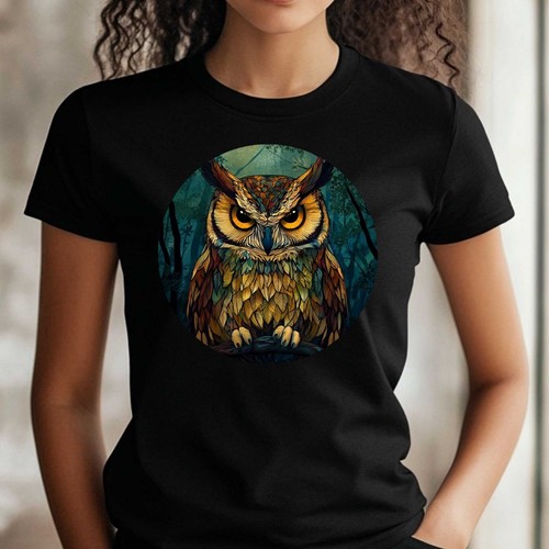 Shirt frauen waldeule motiv - t-shirt,