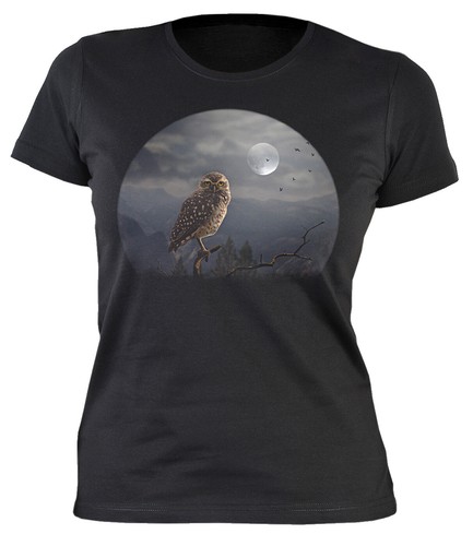 Damen shirt eule im - damen,