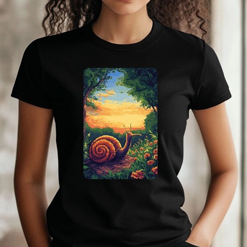 Frauen shirt schnecke pixel - t-shirt,