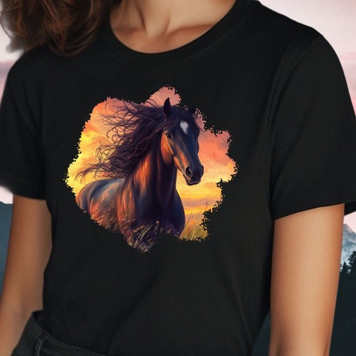 Frauen shirt pferde motiv - t-shirt,