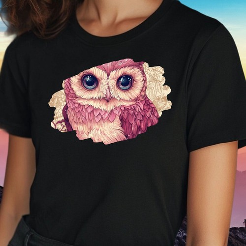 Frauen shirt rosa eule motiv - t-shirt,