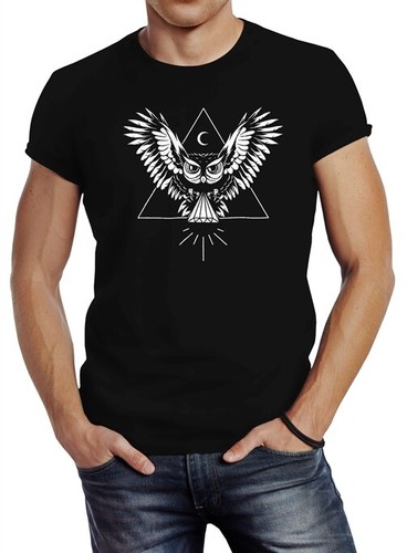 Herren shirt eule slim - herren,