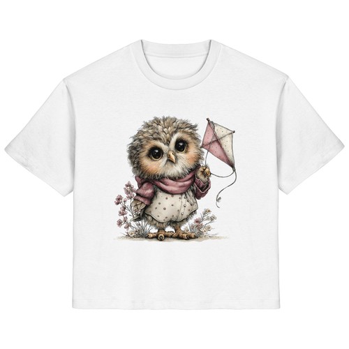 Tiermotiv shirt mit eule - tiermotiv, t-shirt