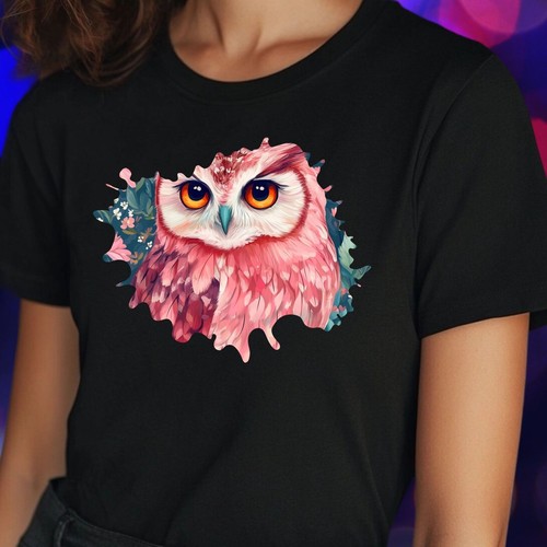 Frauen shirt rosa eule motiv - t-shirt,