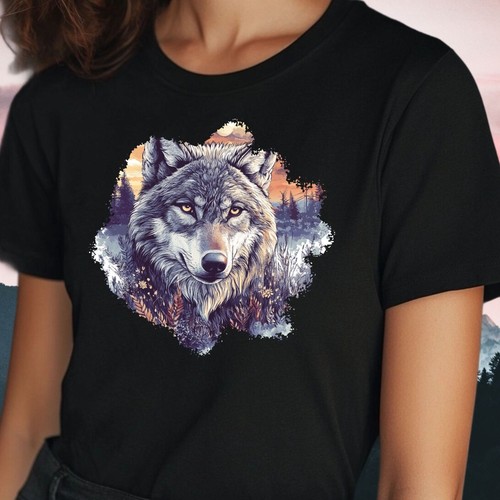 Frauen shirt wolf motiv - frauen, t-shirt