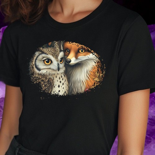 Frauen shirt fuchs und - und, eule