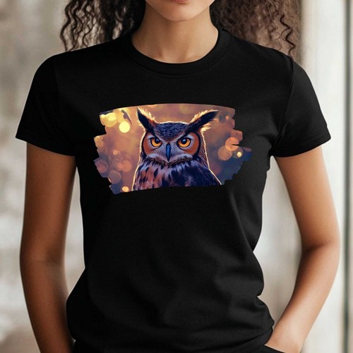 Shirt frauen eule anime - t-shirt,