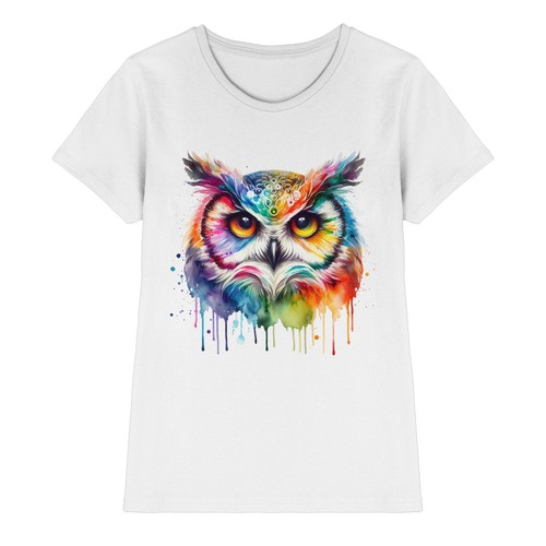 Eule shirt damen aquarell - damen,