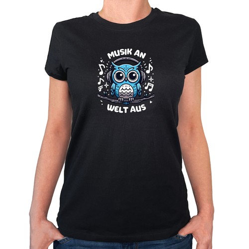 Damen shirt musik welt - t-shirt,