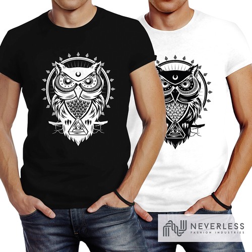 Herren shirt eule owl - eule,