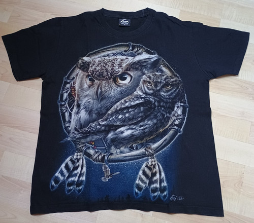 Shirt schwarz eule 100 - t-shirt, 100%