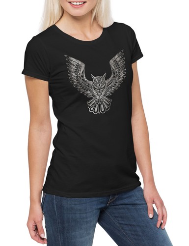 Owl damen shirt eule - damen, t-shirt