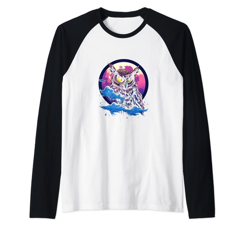 Gothic raglan shirt eule - raglan,