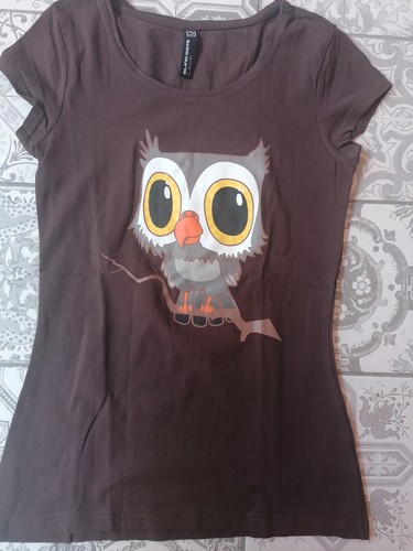 Shirt eule uhu braun - t-shirt,