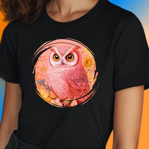 Frauen shirt rosa - eule, motiv
