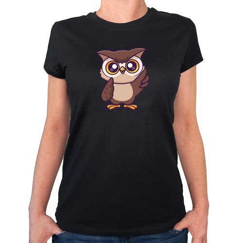 Damen shirt eule comic - damen,