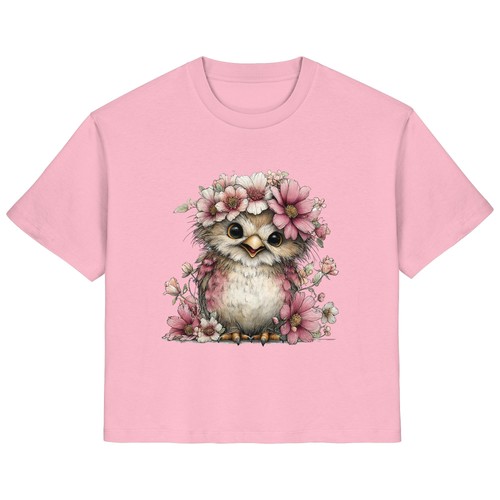 Eule blumen damen shirt - damen, im