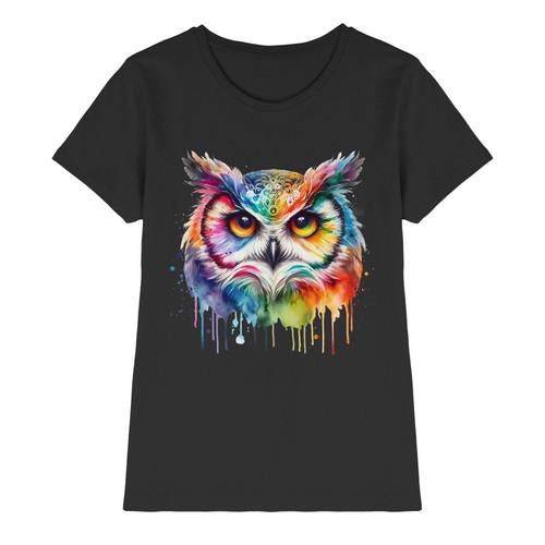 Eule shirt damen aquarell - damen,